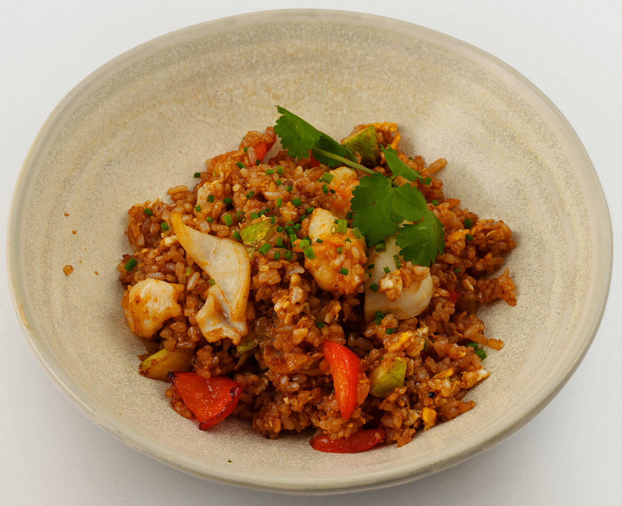 Жареный рис с морепродуктами